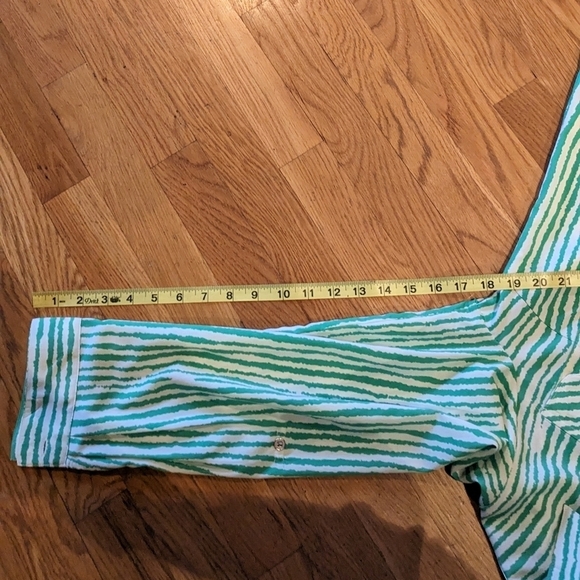 Notations Large Green‎ & White Vertical Striped Long Sleeve Button Down Shirt - Picture 6 of 11